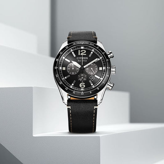 Reloj Citizen Chrono Eco Drive Aviation Piel JO-CA4654-04E - Relojería Joyería Orlando