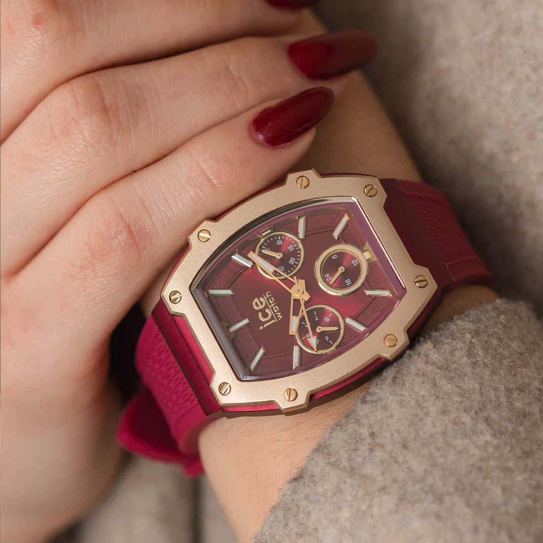 ICE boliday Gold Burgundy (JO-022868) - Relojería Joyería Orlando
