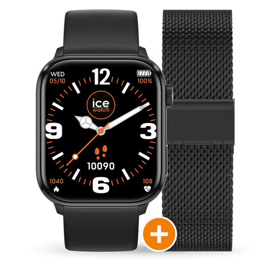 Reloj Smartwatch Ice Smart 2.0 Rectangular 1.96 Black JO-ice-smart-2-0-rectangular-1-96-black-silicone-milanese - Relojería Joyería Orlando
