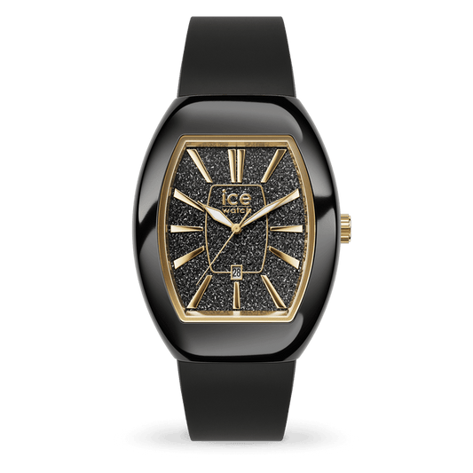 ICE Dome Plastic Black Glitter Gold (JO-024030) - Relojería Joyería Orlando
