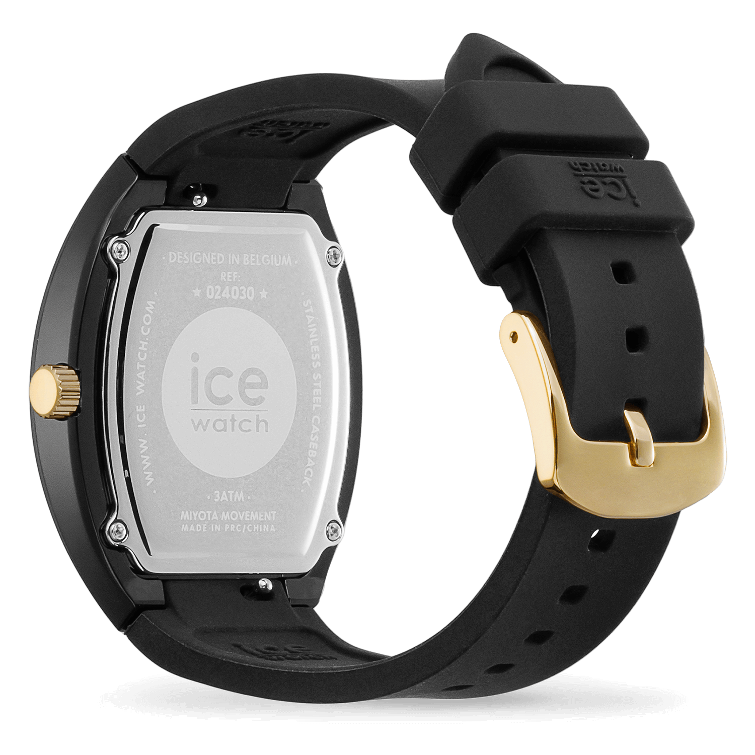 ICE Dome Plastic Black Glitter Gold (JO-024030) - Relojería Joyería Orlando