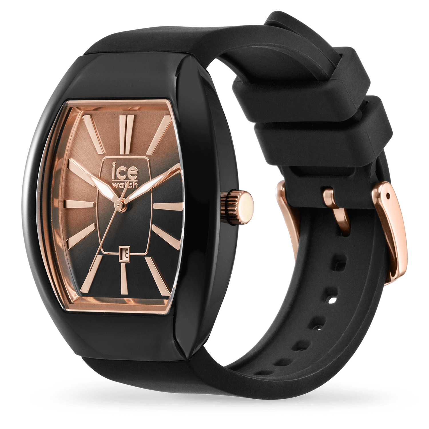 ICE Dome Plastic Black Rose Gold (JO-024032) - Relojería Joyería Orlando