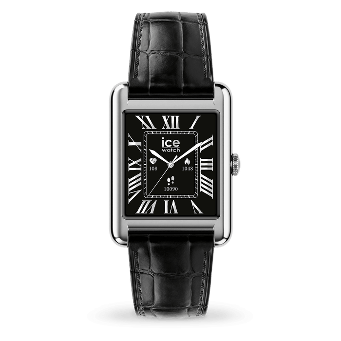 Reloj Smartwatch Ice Smart TKS 2.0 1.41 Silver-Black Croco JO-ice-smart-tks-2-0-rectangular-1-41-silver-black - Relojería Joyería Orlando