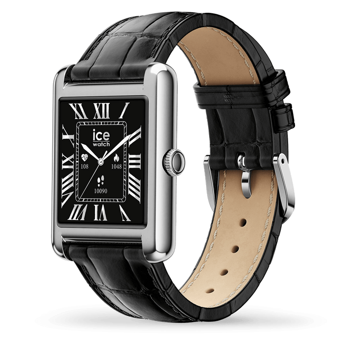 Reloj Smartwatch Ice Smart TKS 2.0 1.41 Silver-Black Croco JO-ice-smart-tks-2-0-rectangular-1-41-silver-black - Relojería Joyería Orlando