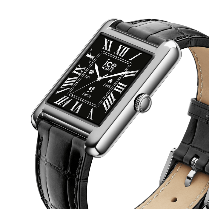 Reloj Smartwatch Ice Smart TKS 2.0 1.41 Silver-Black Croco JO-ice-smart-tks-2-0-rectangular-1-41-silver-black - Relojería Joyería Orlando