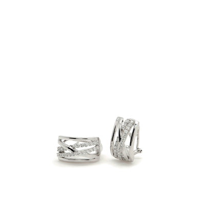 Pendientes novia pequeños plata entrelazados JO-11610-A