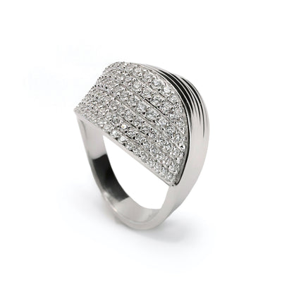 Anillo Cruzado Circonitas JO-19399-R