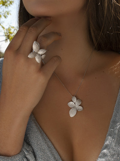 Collar Floral Circonitas JO-19943-PE