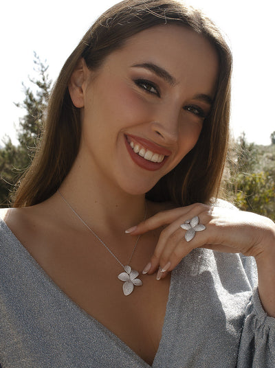 Collar Floral Circonitas JO-19943-PE
