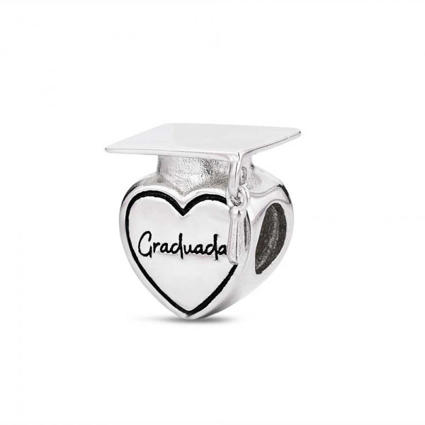 Abalorio corazón graduada con birrete (JO-9120745)