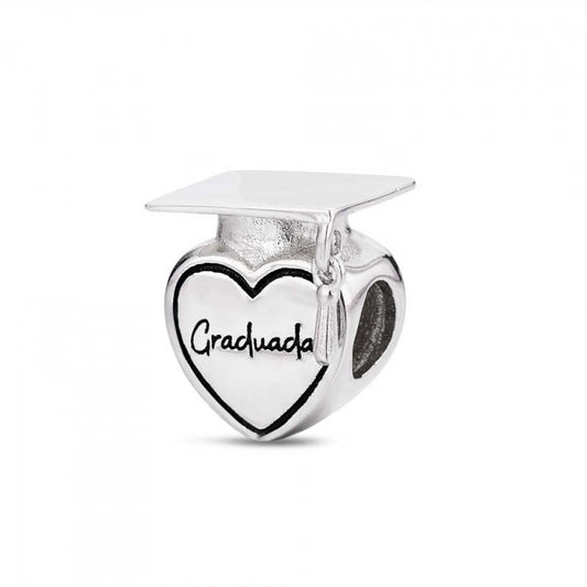 Abalorio corazón graduada con birrete (JO-9120745)