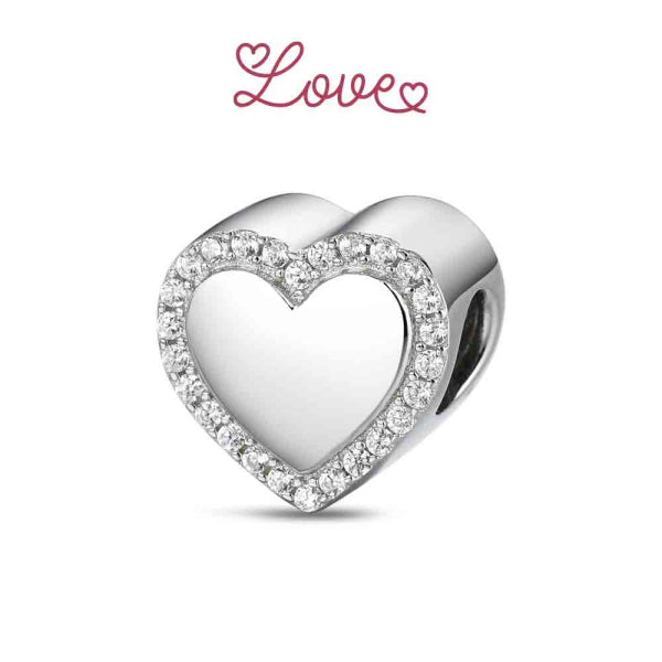 Abalorio corazón con circonitas (JO-9122908)