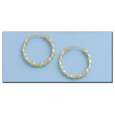 AROS ORO 18KL RIZADOS - 18MM
