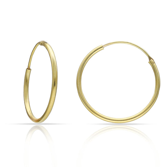 AROS PLATA CHAPADA EN ORO - 18MM