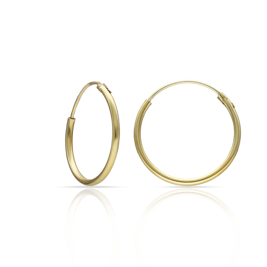 AROS PLATA CHAPADA EN ORO - 14MM