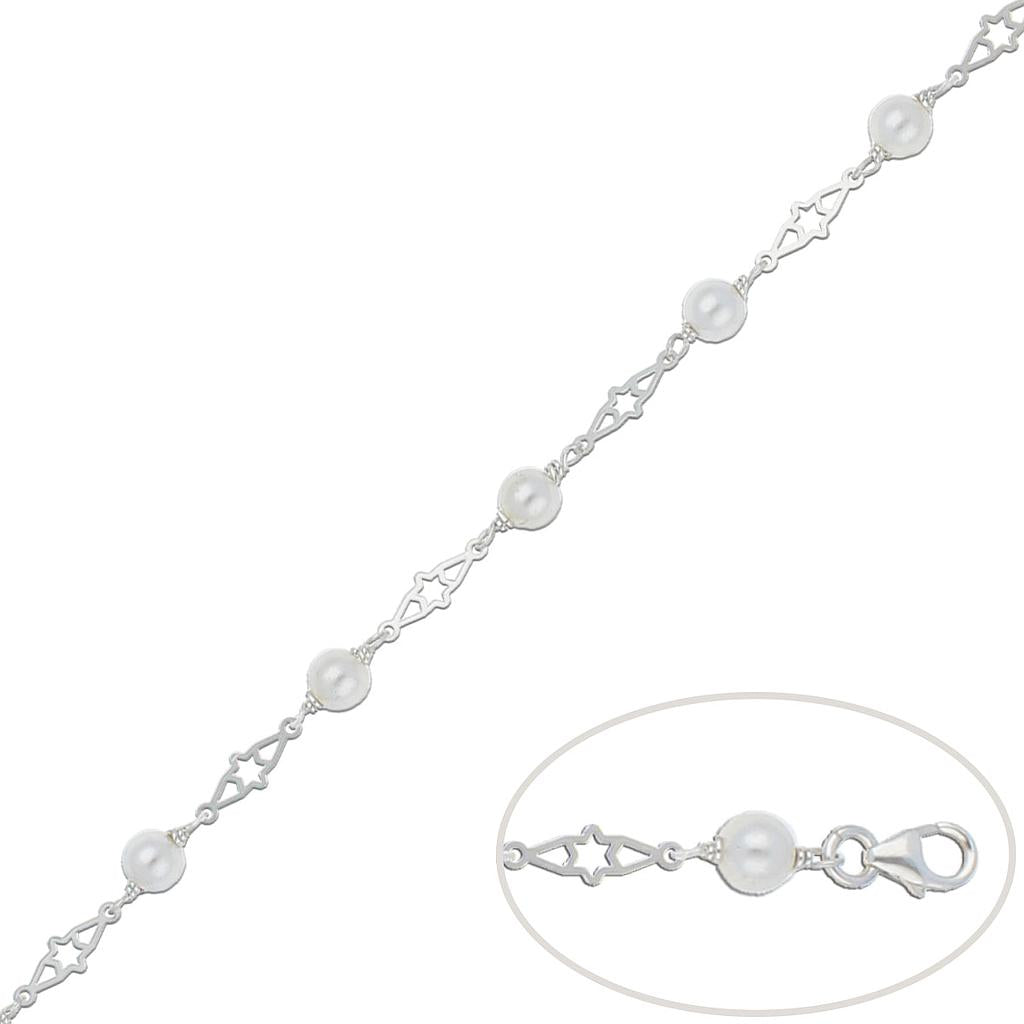 PULSERA PLATA 925MM PERLAS