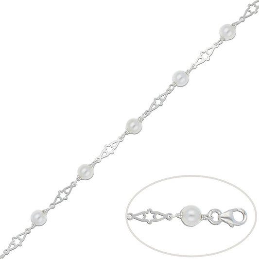 PULSERA PLATA 925MM PERLAS
