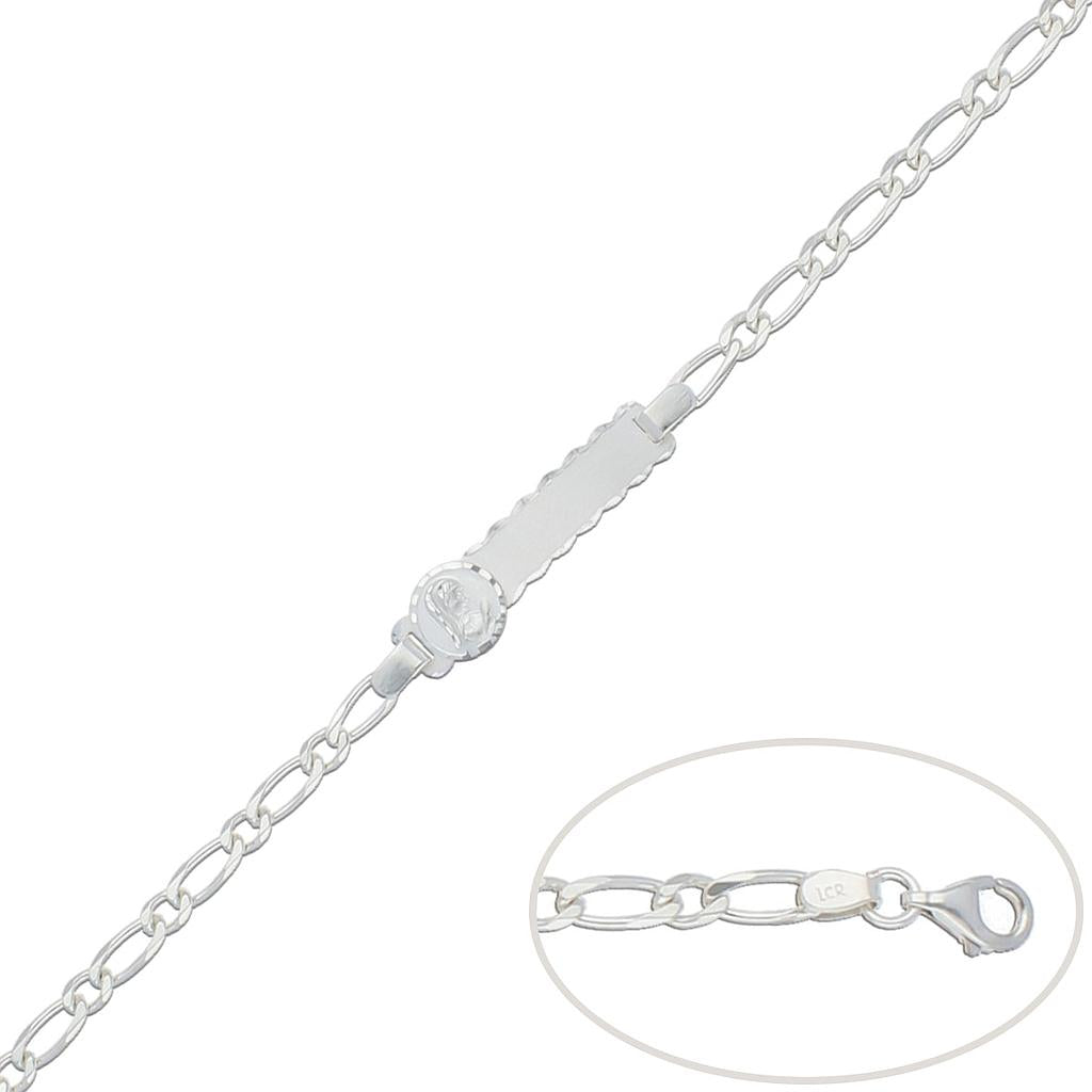 PULSERA PLATA 925M 1X1- 14.50 CM