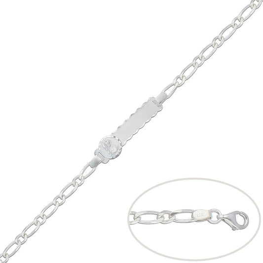 PULSERA PLATA 925M 1X1- 14.50 CM