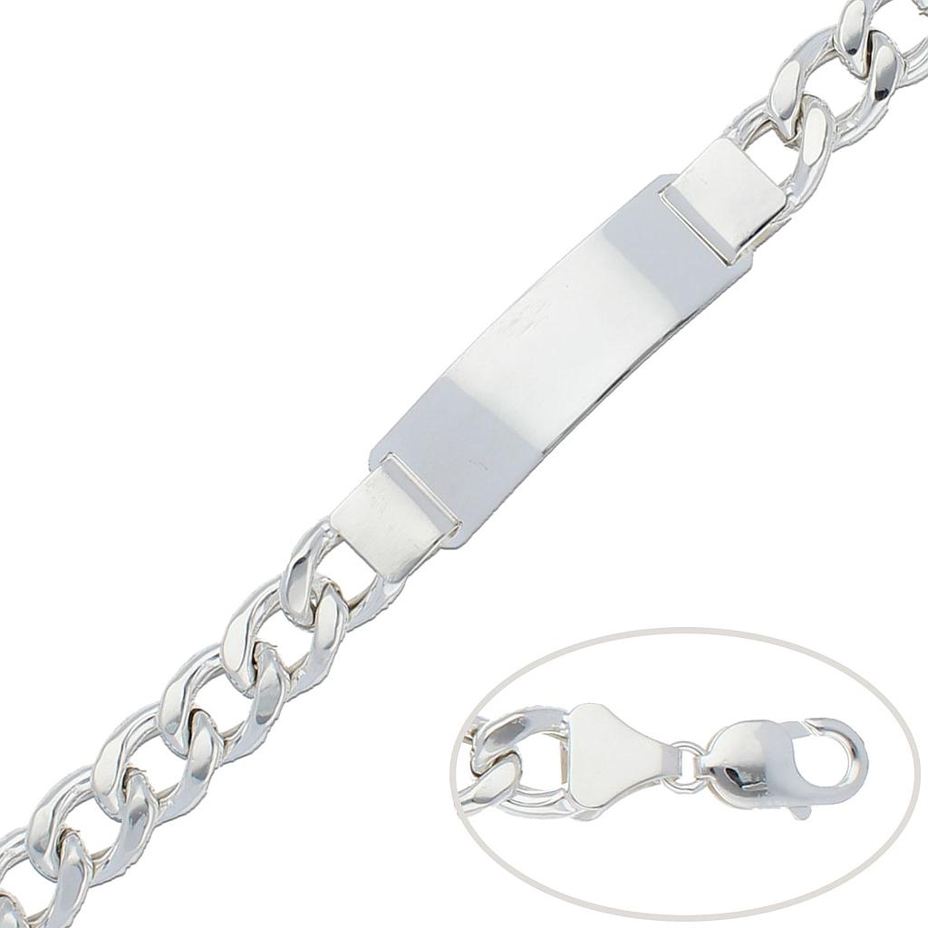 PULSERA BARBADA PLATA 925MM - 12MM