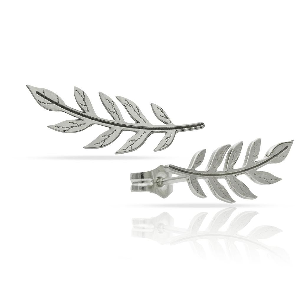 PENDIENTES PLATA 925MM TREPADORES HOJA