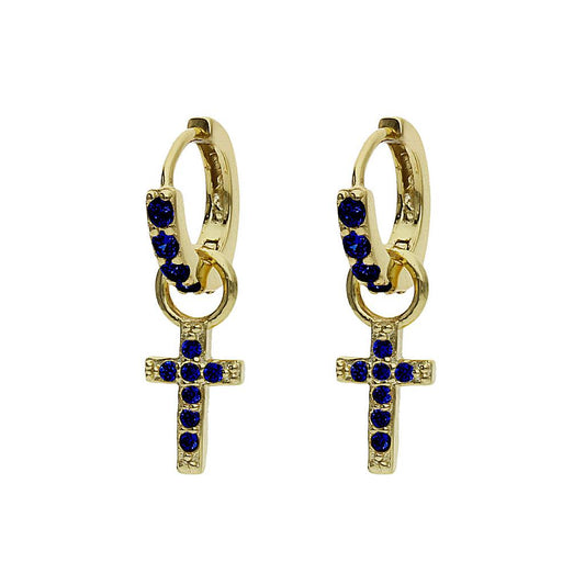 AROS PLATA CHAPADA ORO CRUZ - 3MM