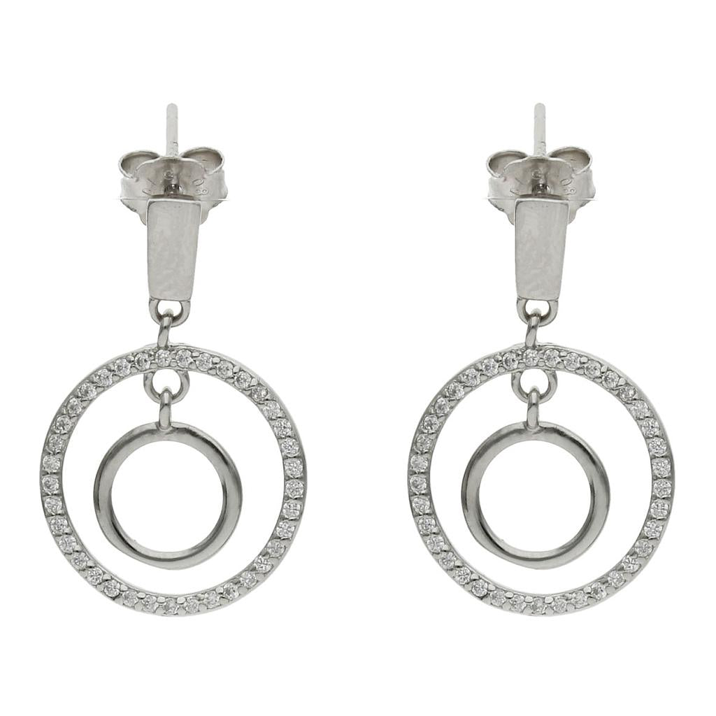 ARRACADES PLATA 925MM CIRCONETES - 15x24MM