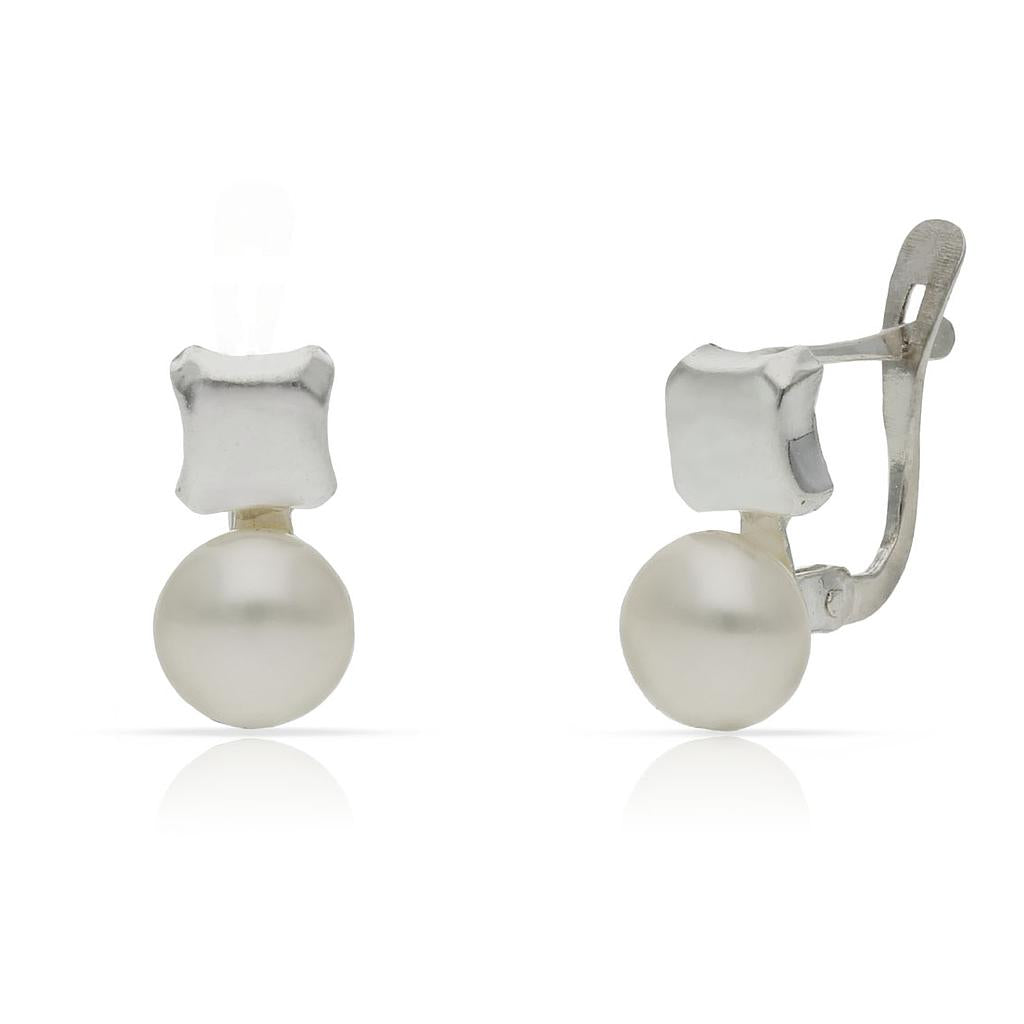 ARRACADES PLATA 925MM PERLES