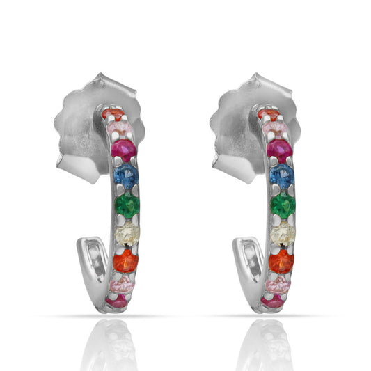 CERCLES PLATA 925MM PEDRES ARCOIRIS