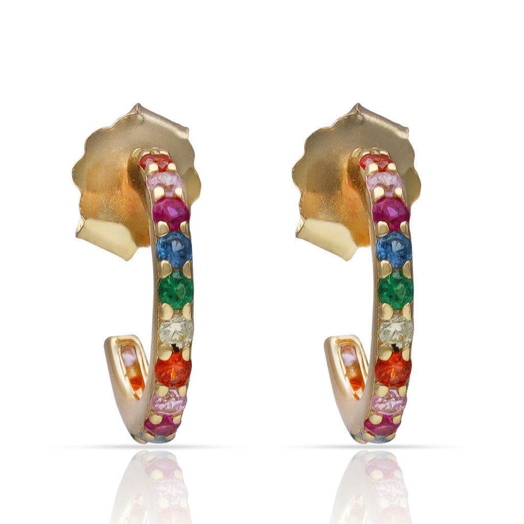 AROS PLATA CHAPADA ORO PIEDRAS ARCOIRIS