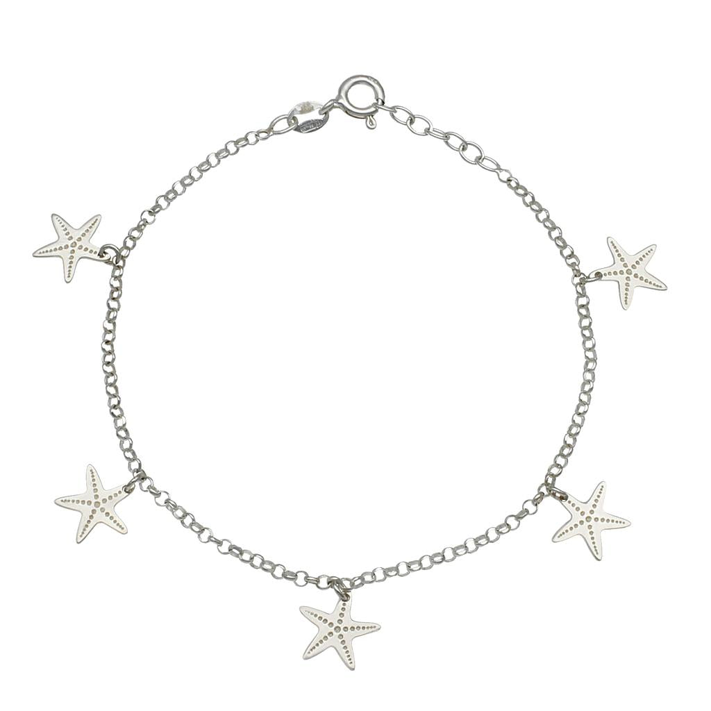 TOBILLERA PLATA 925MM MINI CHARMS ESTRELLA MAR
