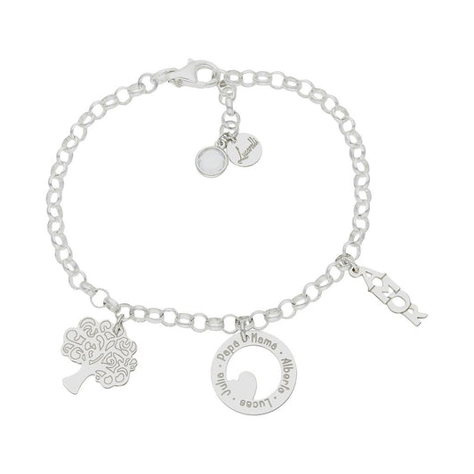 POLSERA LA MEVA HISTÒRIA PLATA 925MM FAMÍLIA