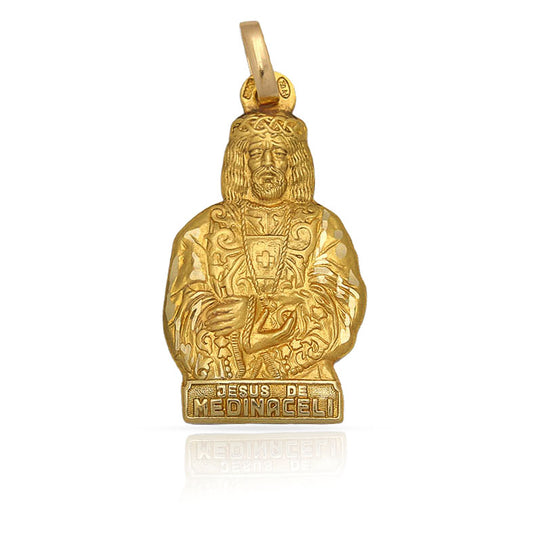 MEDALLA PLATA XAPADA EN OR CRIST MEDINACELI - 13x24MM