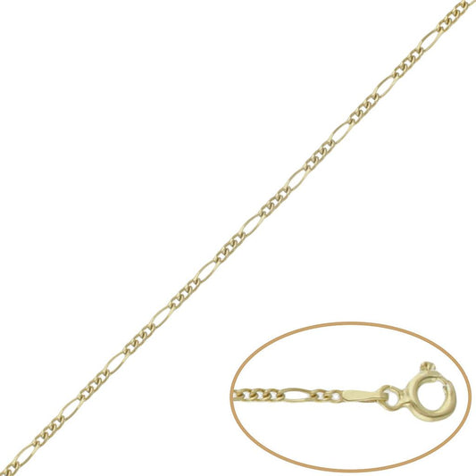 CADENA PLATA CHAPADA ORO 3X1 - 2MM