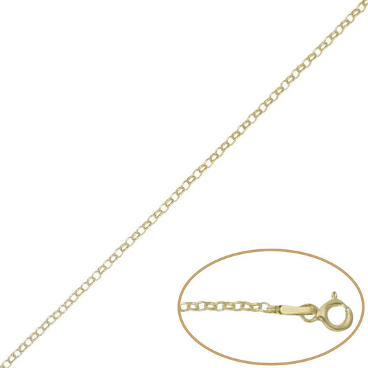 CADENA ROLOT PLATA CHAPADA ORO - 1MM