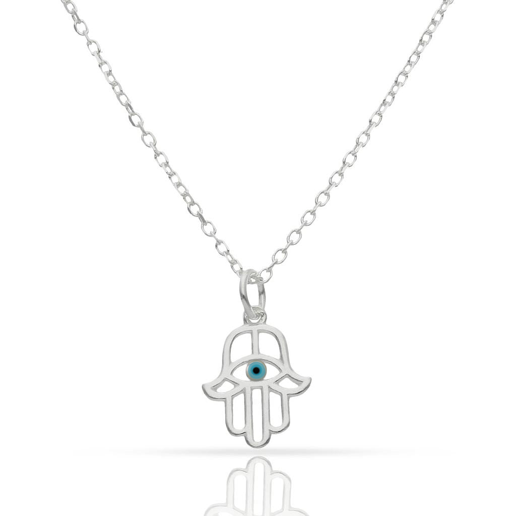 GARANTILLA PLATA 925MM MÀ DE FATIMA + ULL TURC