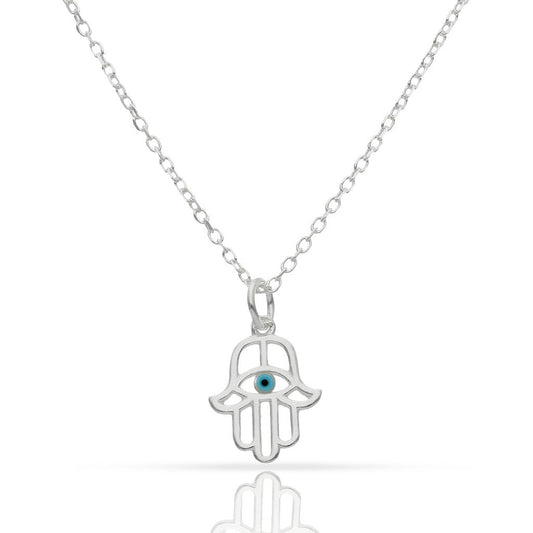 GARANTILLA PLATA 925MM MÀ DE FATIMA + ULL TURC