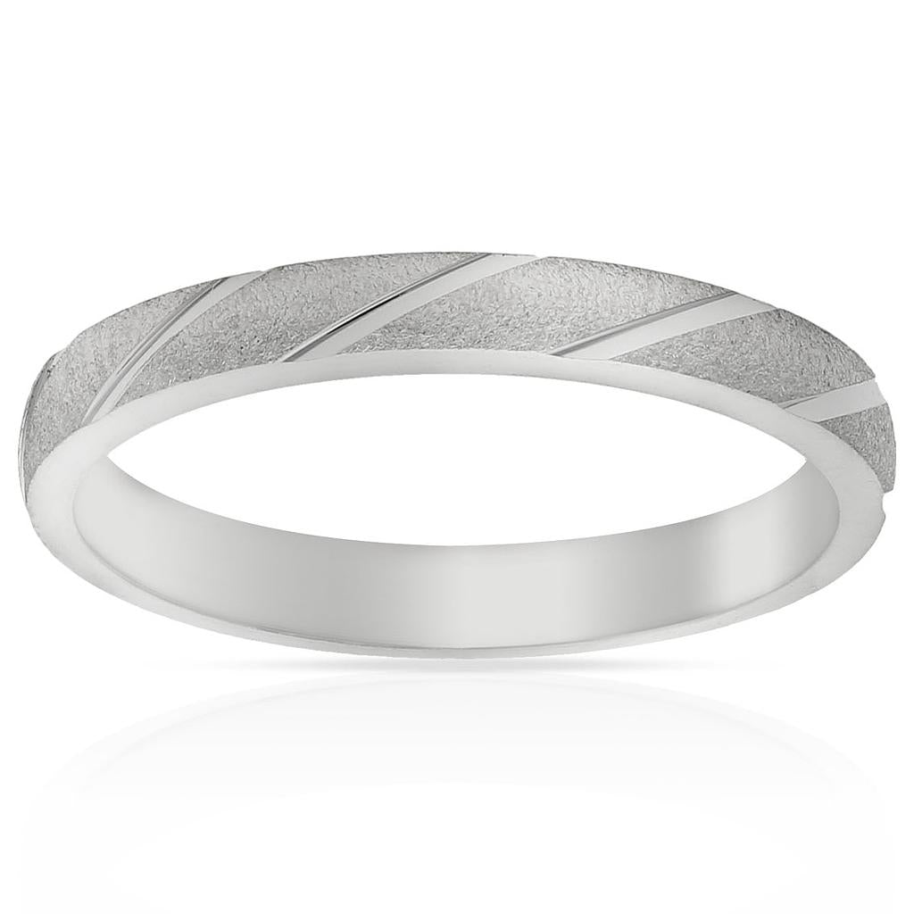 ALIANÇA PLATA 925MM TALLADA - 3MM