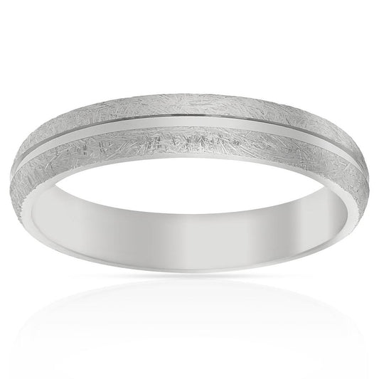 ALIANÇA PLATA 925MM TALLADA - 4MM