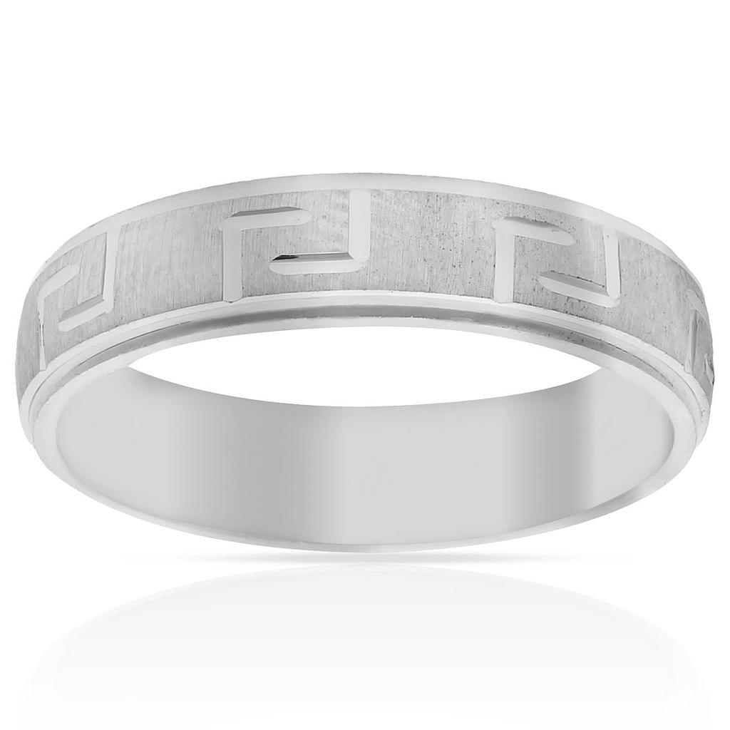 ALIANÇA PLATA 925MM GRECA - 5MM