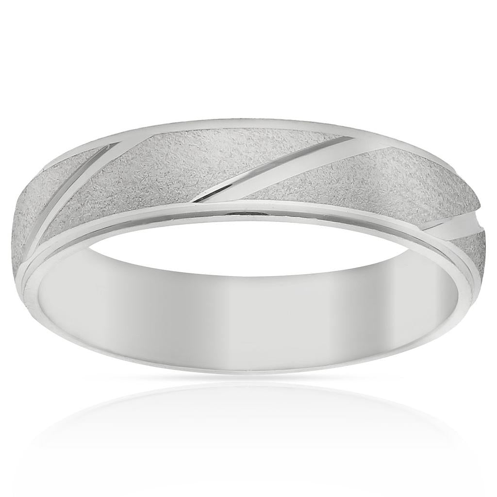 ALIANÇA PLATA 925MM TALLADA - 5MM