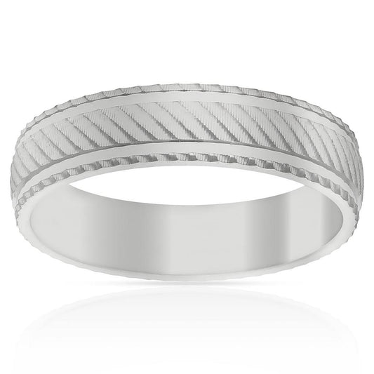 ALIANÇA PLATA 925MM TALLADA - 5MM