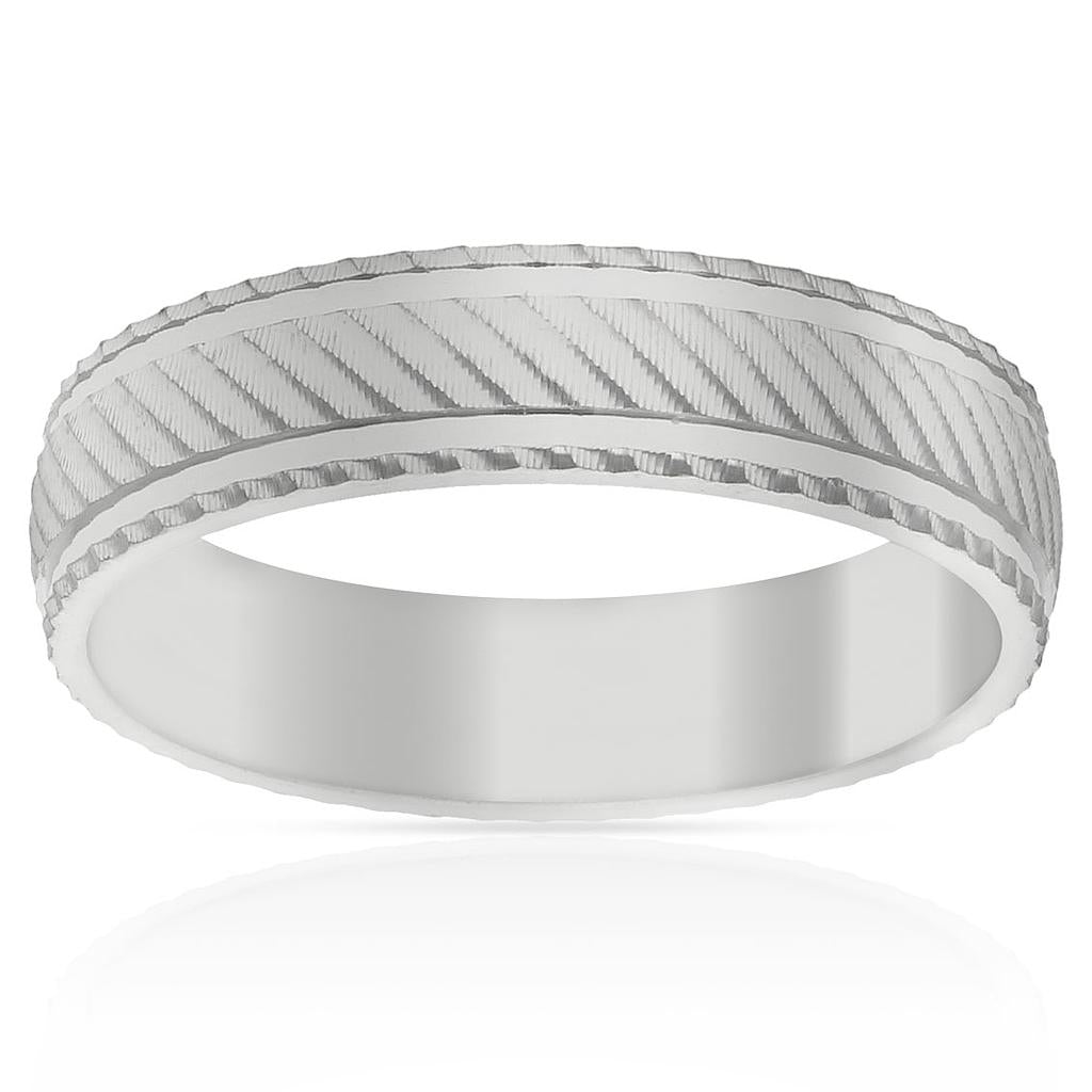 ALIANÇA PLATA 925MM TALLADA - 5MM