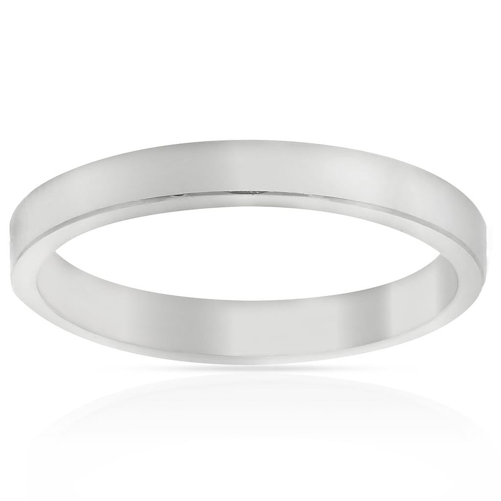 ALIANÇA PLATA 925MM CANT RECTE - 3MM