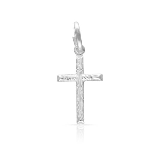 CREU PLATA 925MM EFECTE FUSTA PETITA - 11x20MM