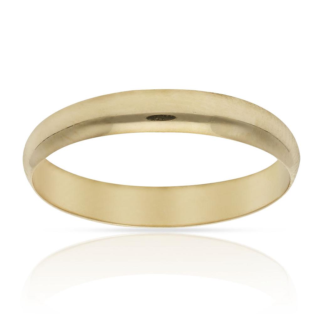 ALIANZA ORO 18KL LISA MEDIA CAÑA - 3.50MM