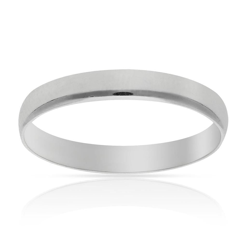 ALIANZA ORO BLANCO 18KL LISA - 3MM