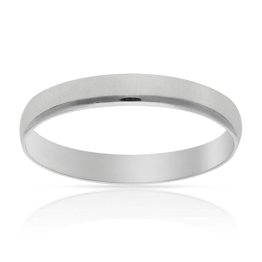 ALIANZA ORO BLANCO 18KL LISA - 3MM