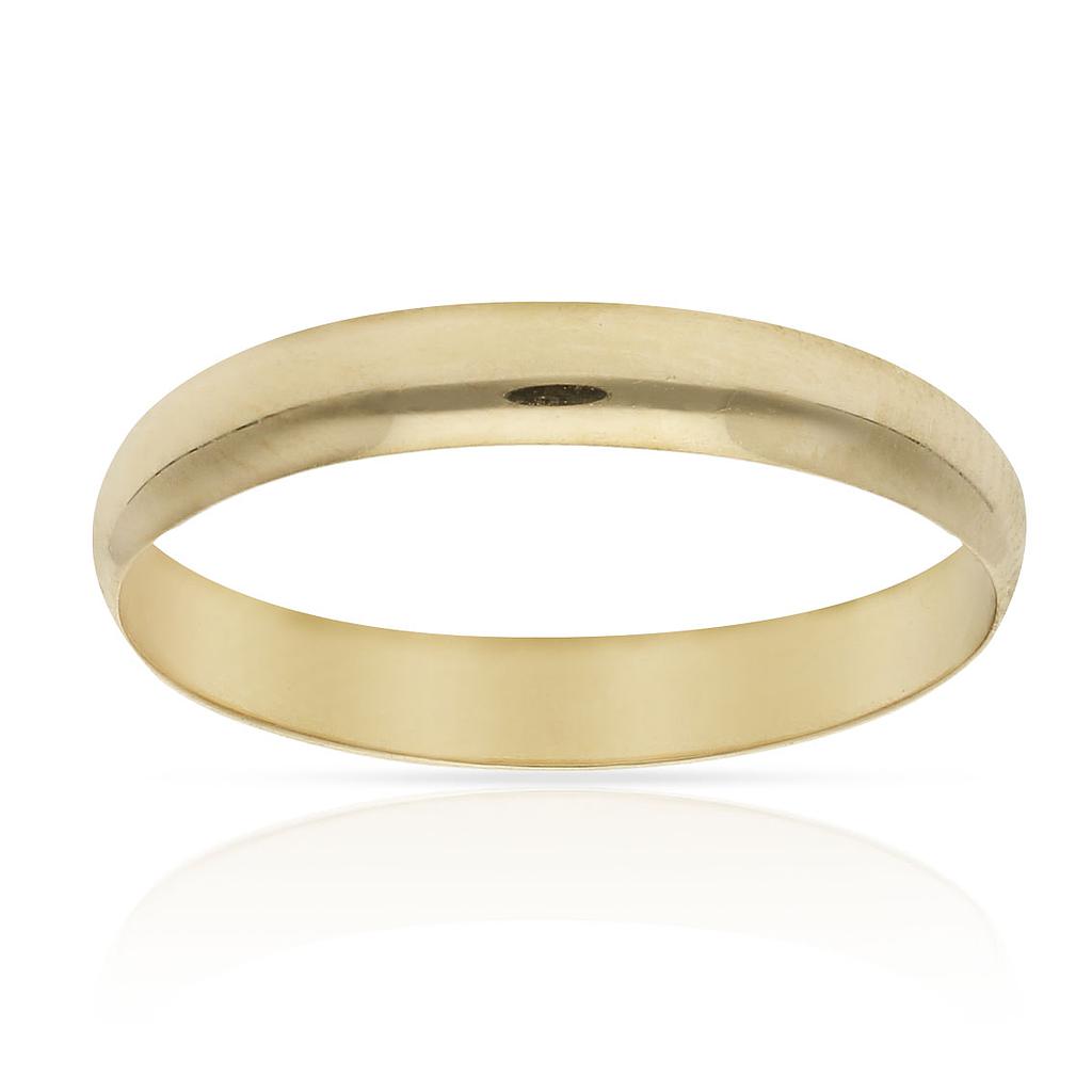 ALIANZA ORO 18KL LISA MEDIA CAÑA - 3MM