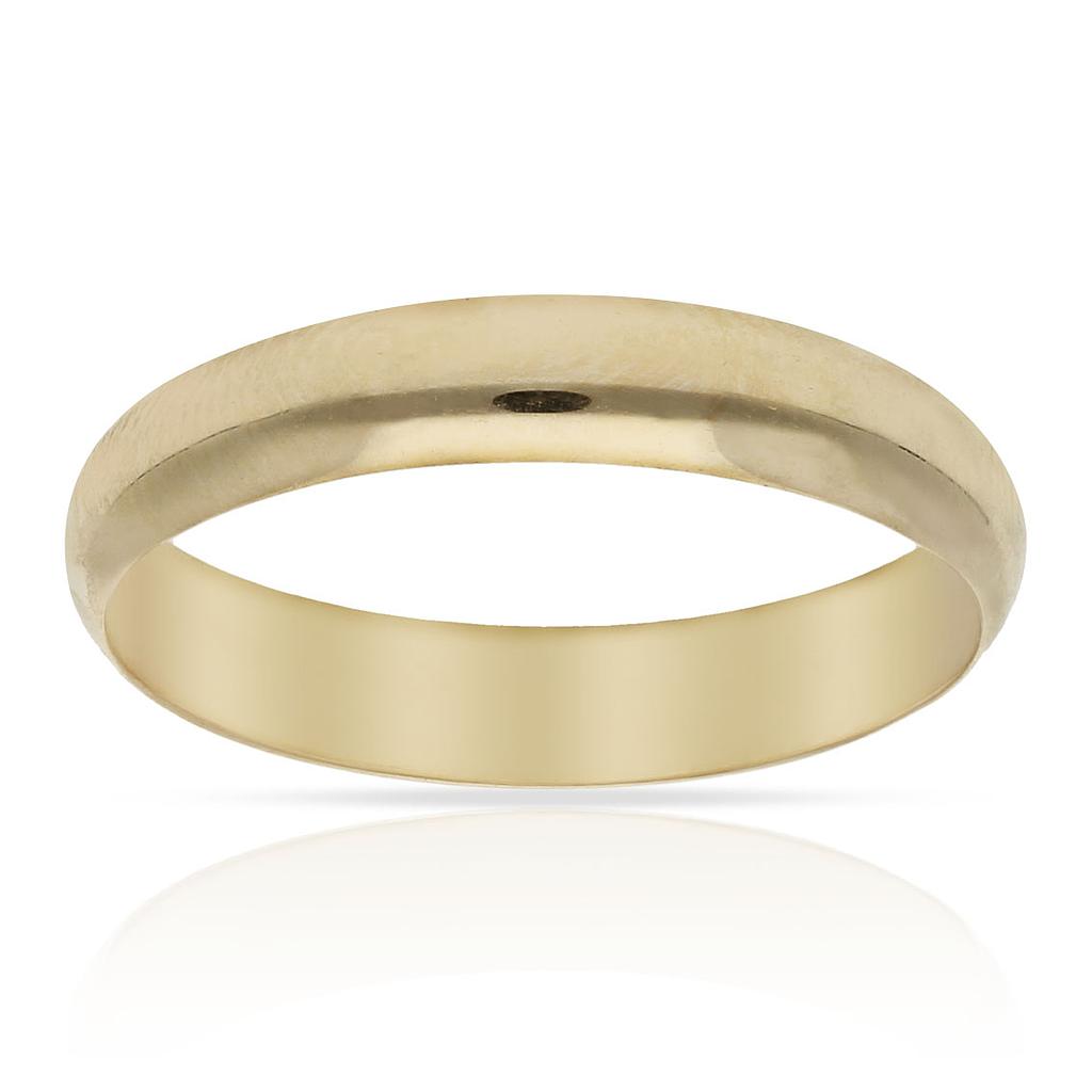 ALIANZA ORO 18KL LISA MEDIA CAÑA - 4MM